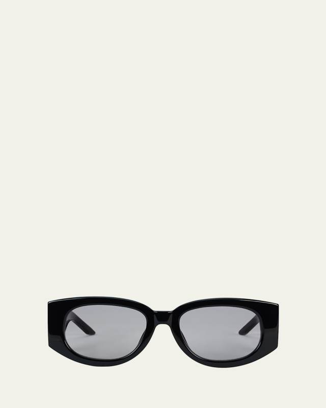 Wavy Acetate Oval Sunglasses